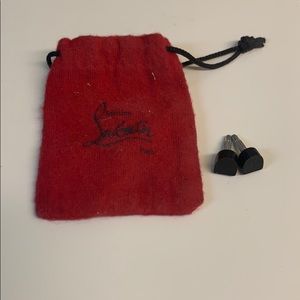 Christian Louboutin black heal taps with dust bag